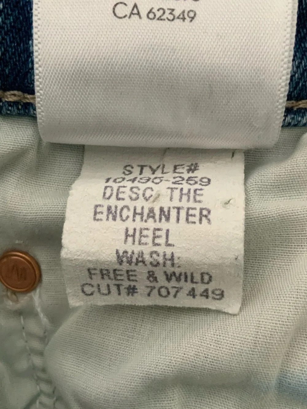 MOTHER SUPERIOR Jeans Enchanter Heel Free & Wild Blue Size 26
